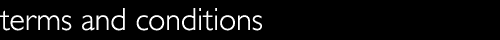 terms and conditions